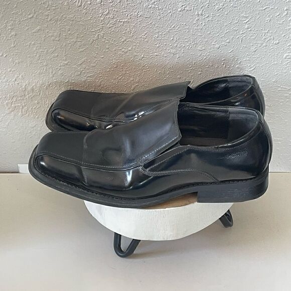 EUC Alfani Mens Black Leather Slip-On Dress Shoes Size 10M main image 5